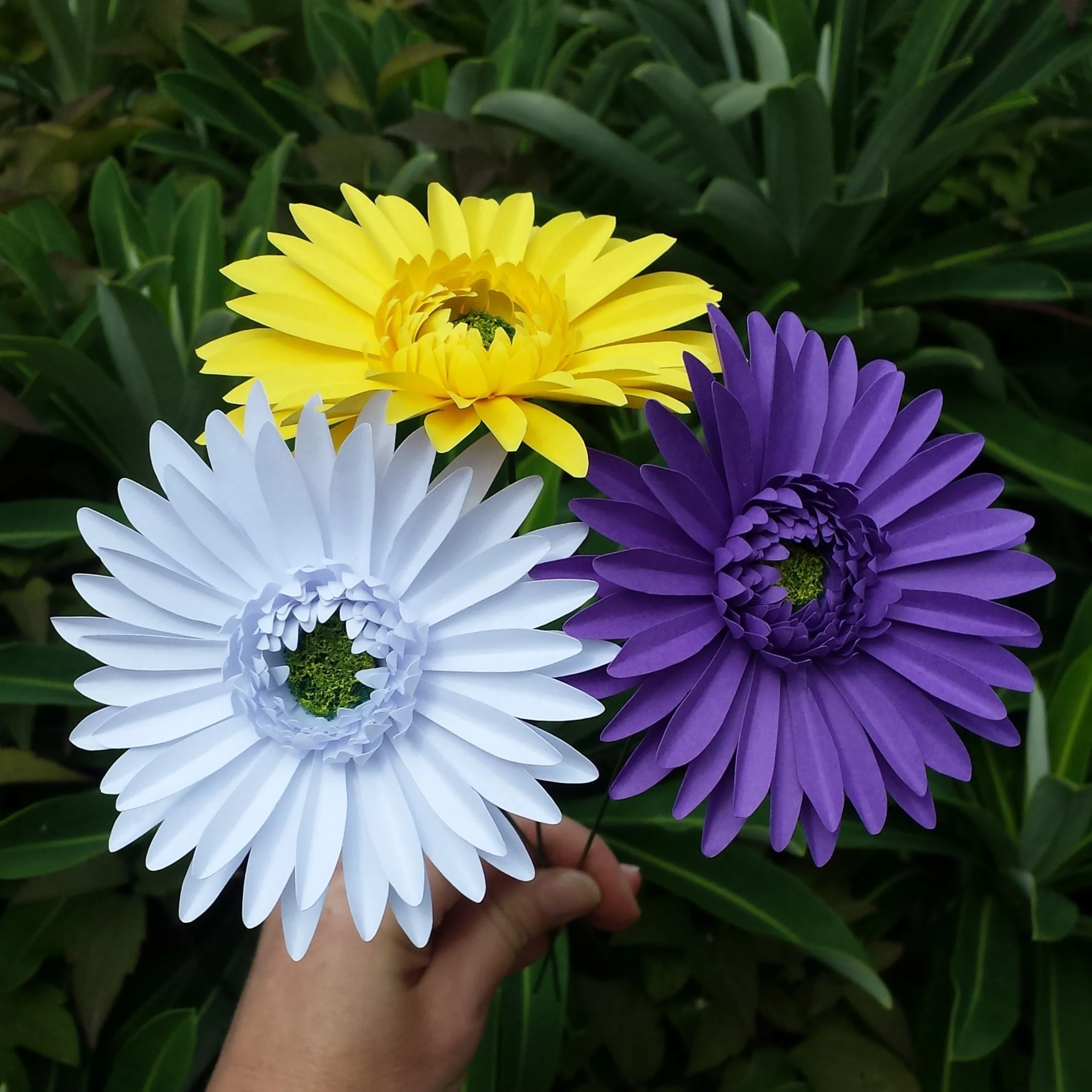 3 x Handmade Paper Gerbera Daisies - Image 3