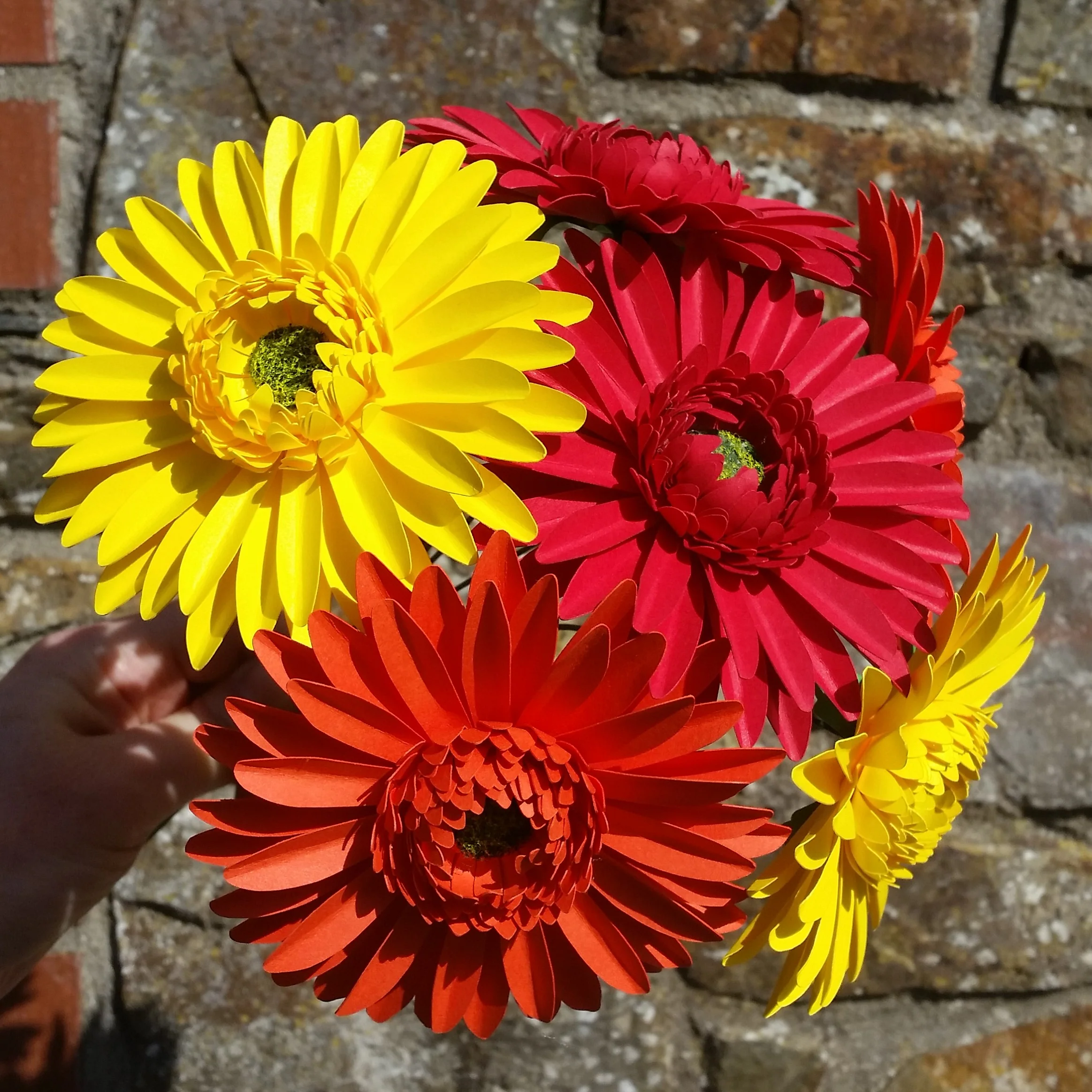 3 x Handmade Paper Gerbera Daisies - Image 4