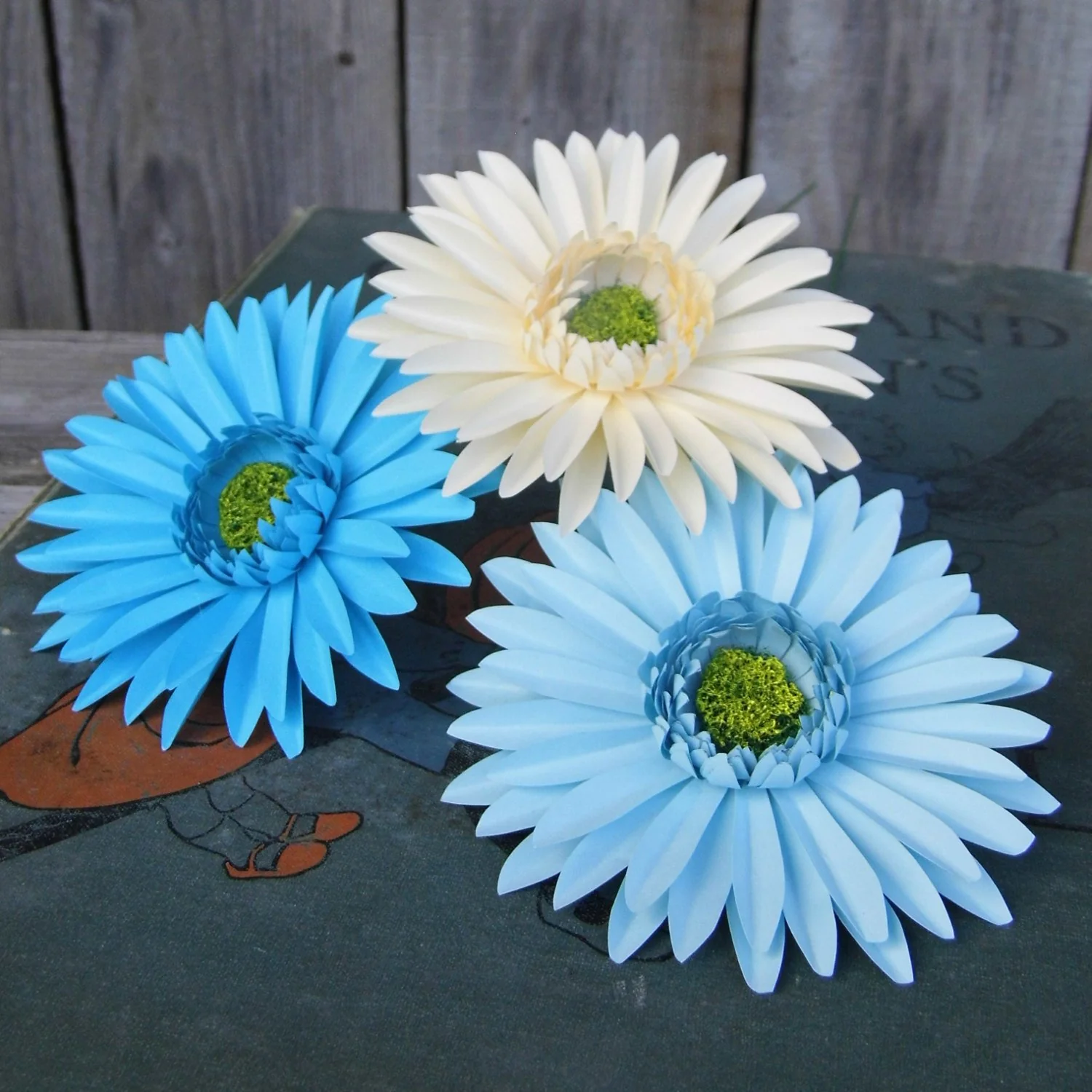 3 x Handmade Paper Gerbera Daisies - Image 6