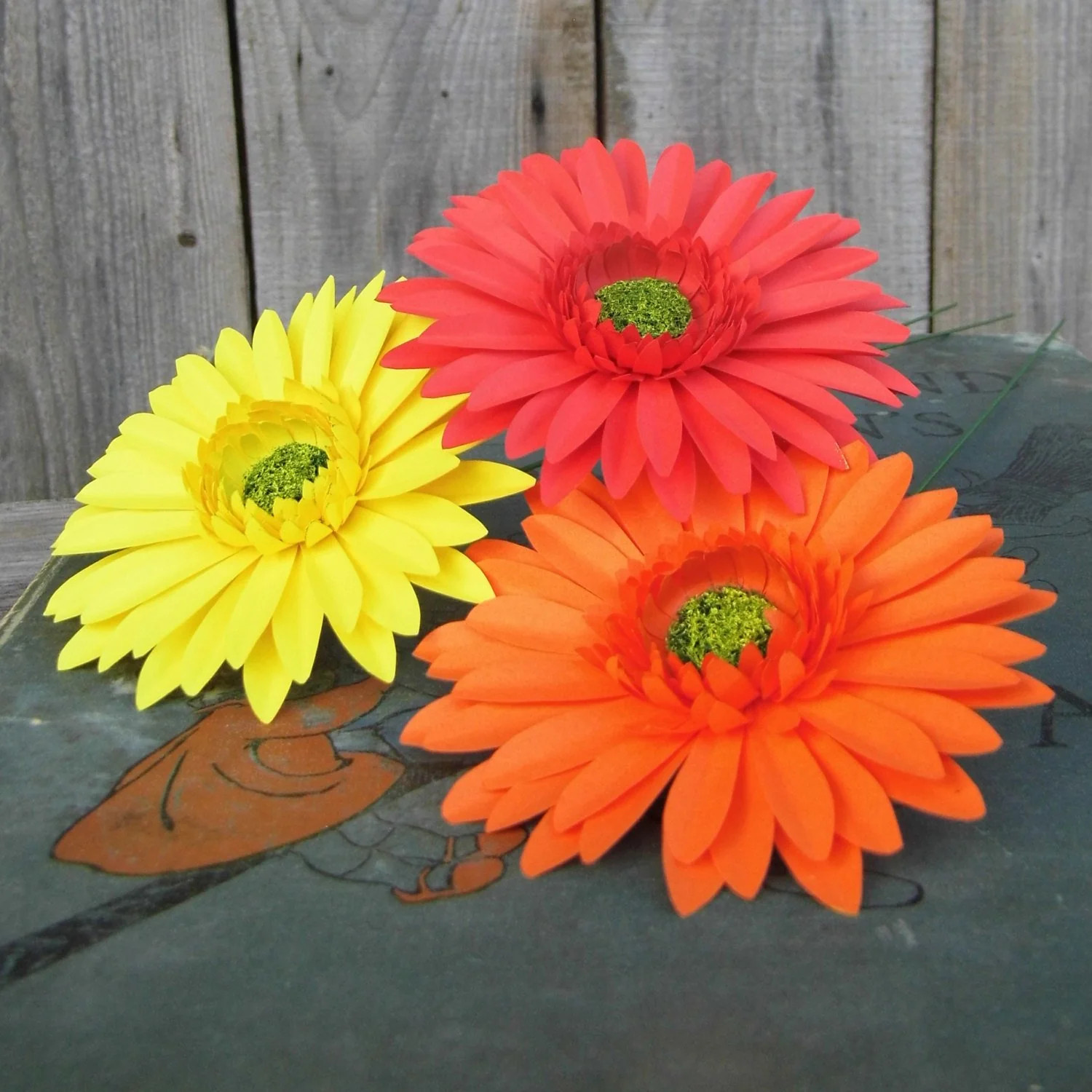 3 x Handmade Paper Gerbera Daisies - Image 7