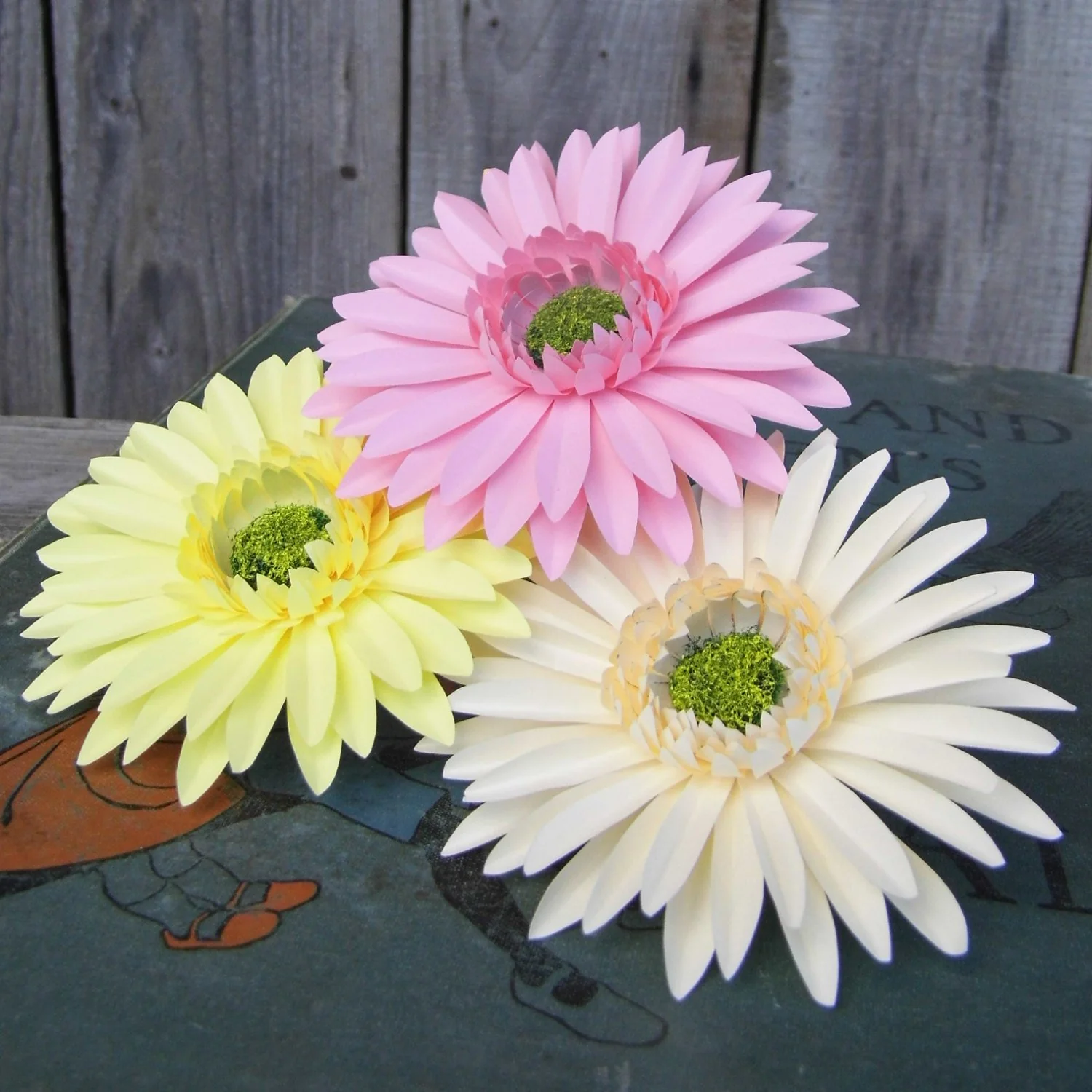 3 x Handmade Paper Gerbera Daisies - Image 8