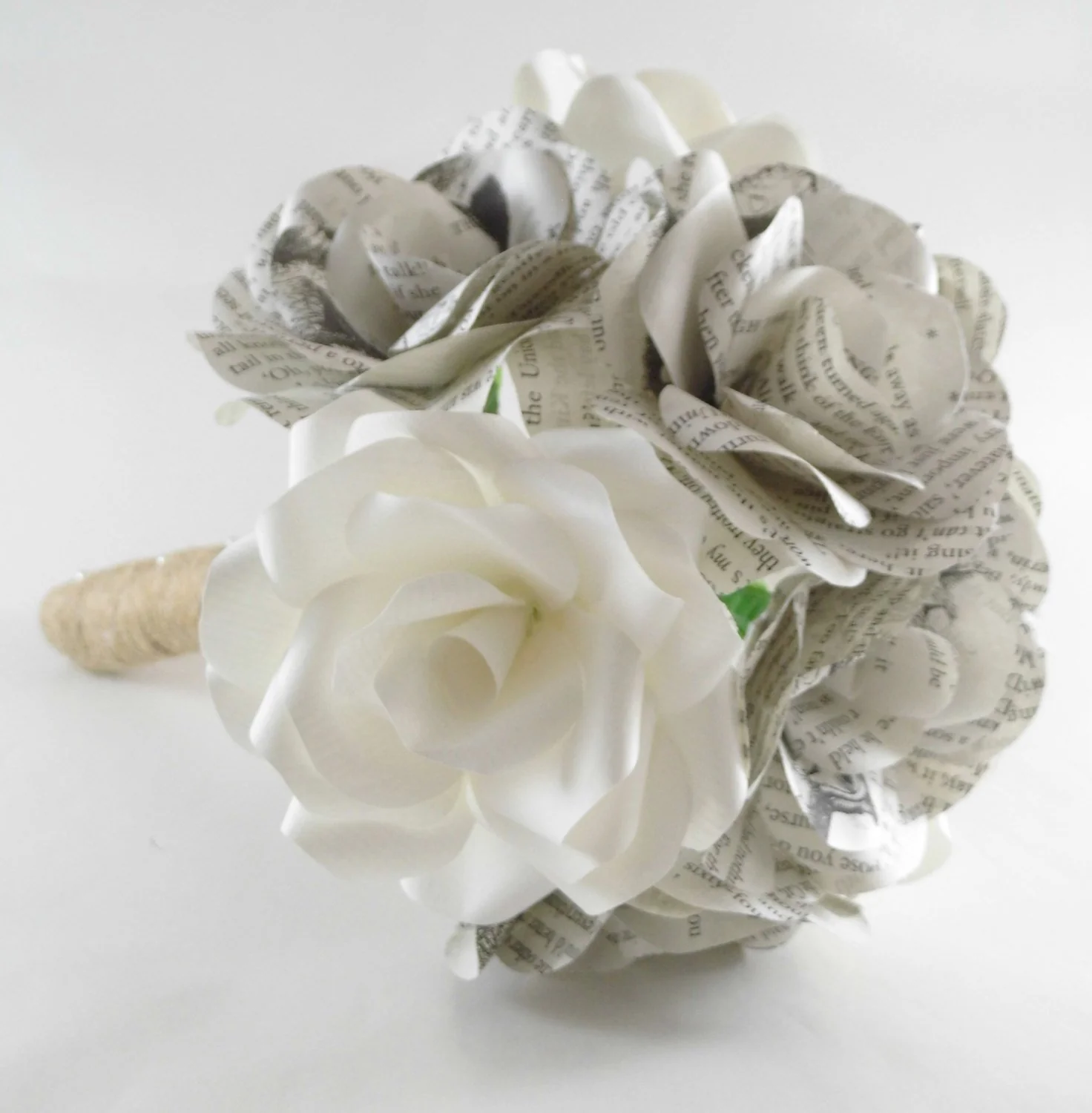 Book Paper Flower Bridal Bouquet - Image 6