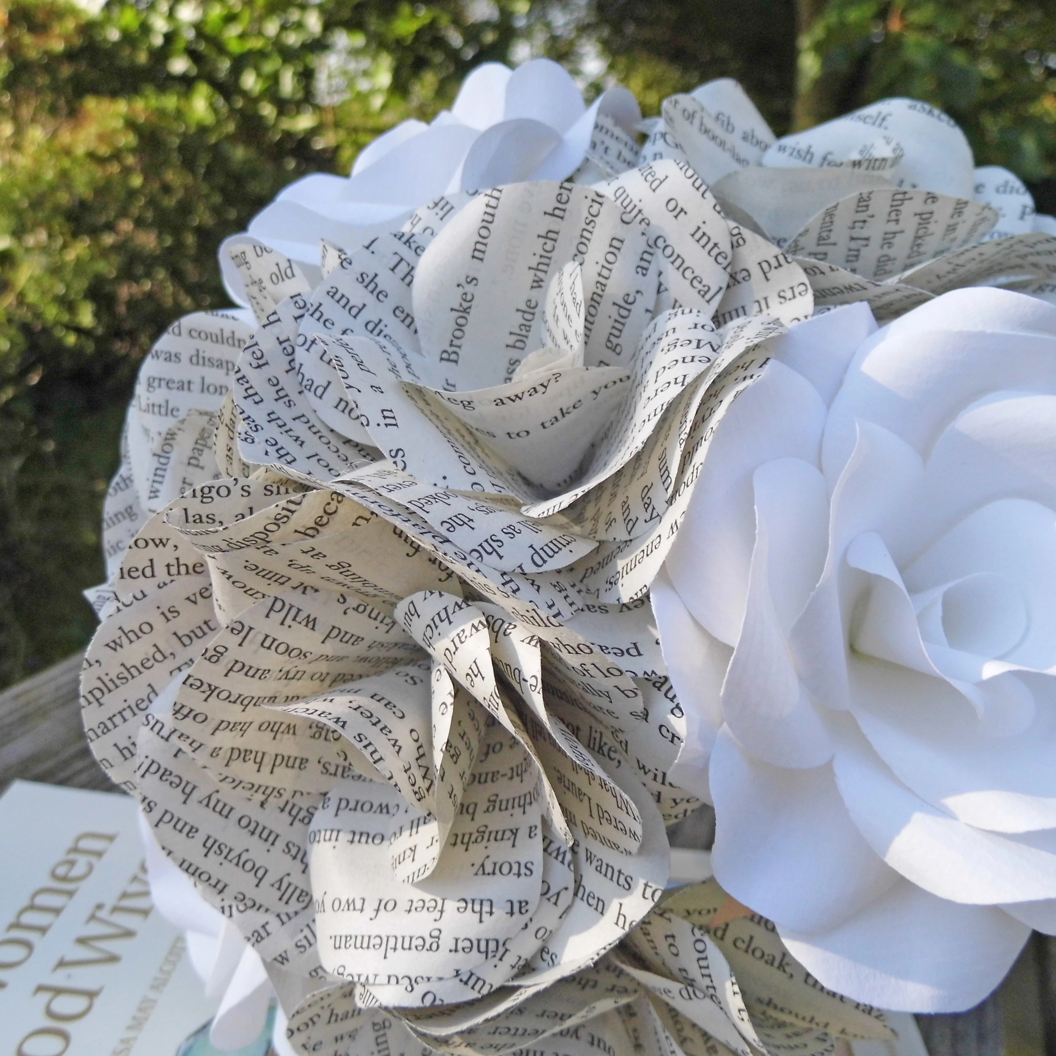 Book Paper Flower Bridal Bouquet - Image 9