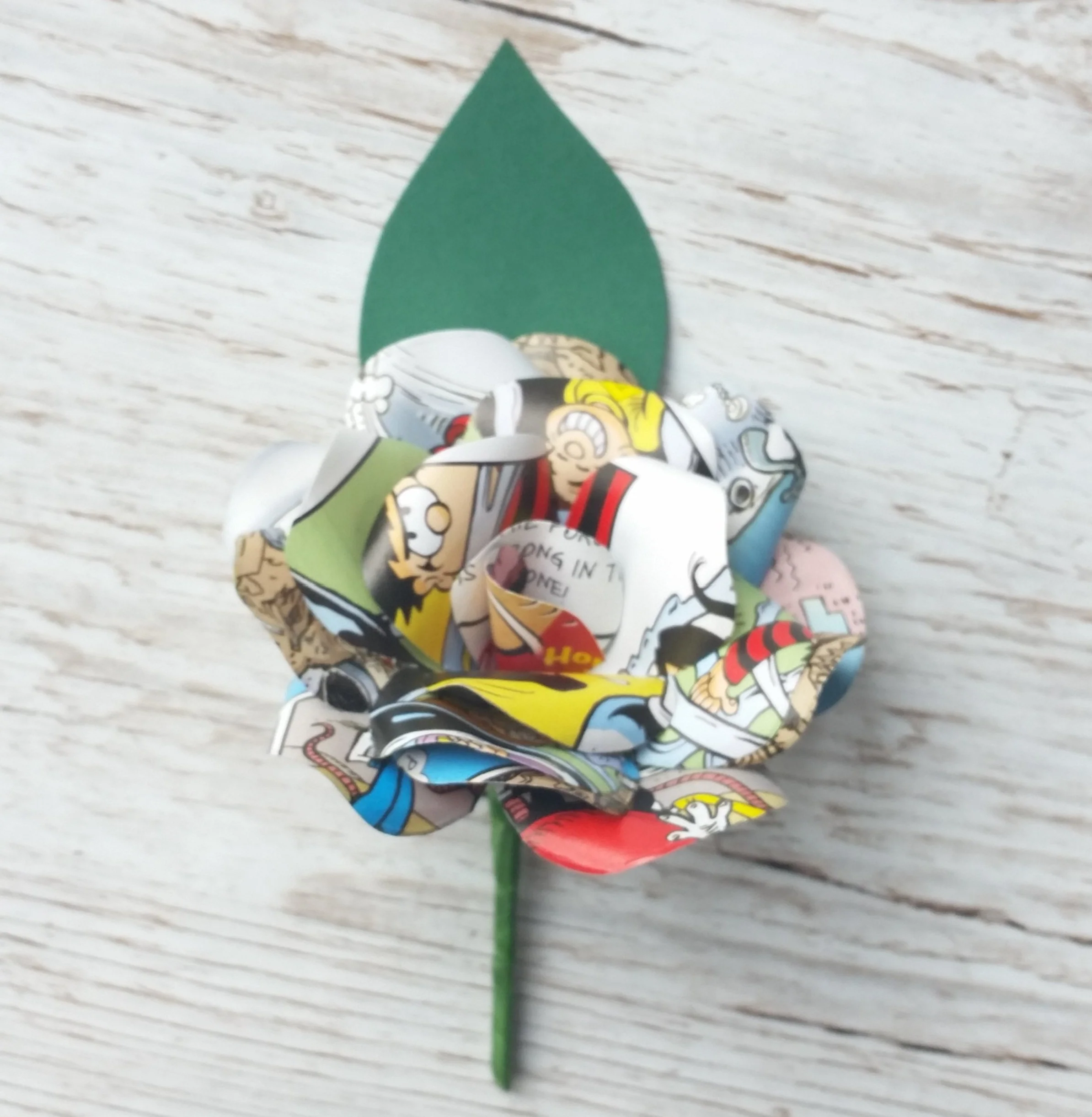 Book Paper Flower Buttonholes /Boutonnieres - Image 4