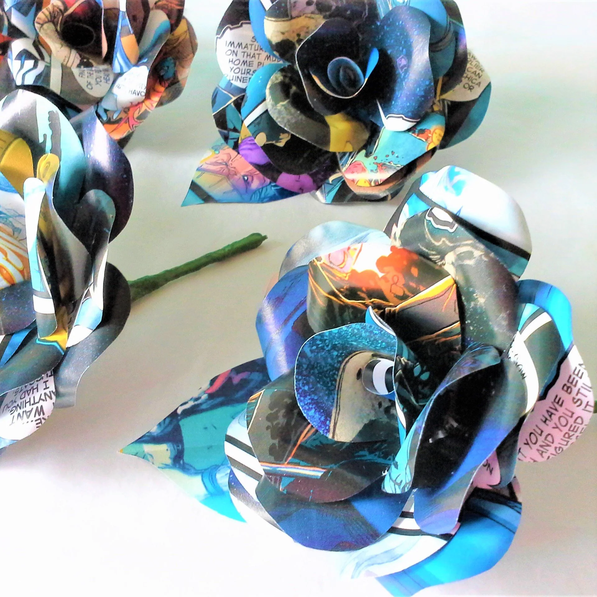 Comic Book Paper Flower Buttonholes / Boutonnieres - Image 3