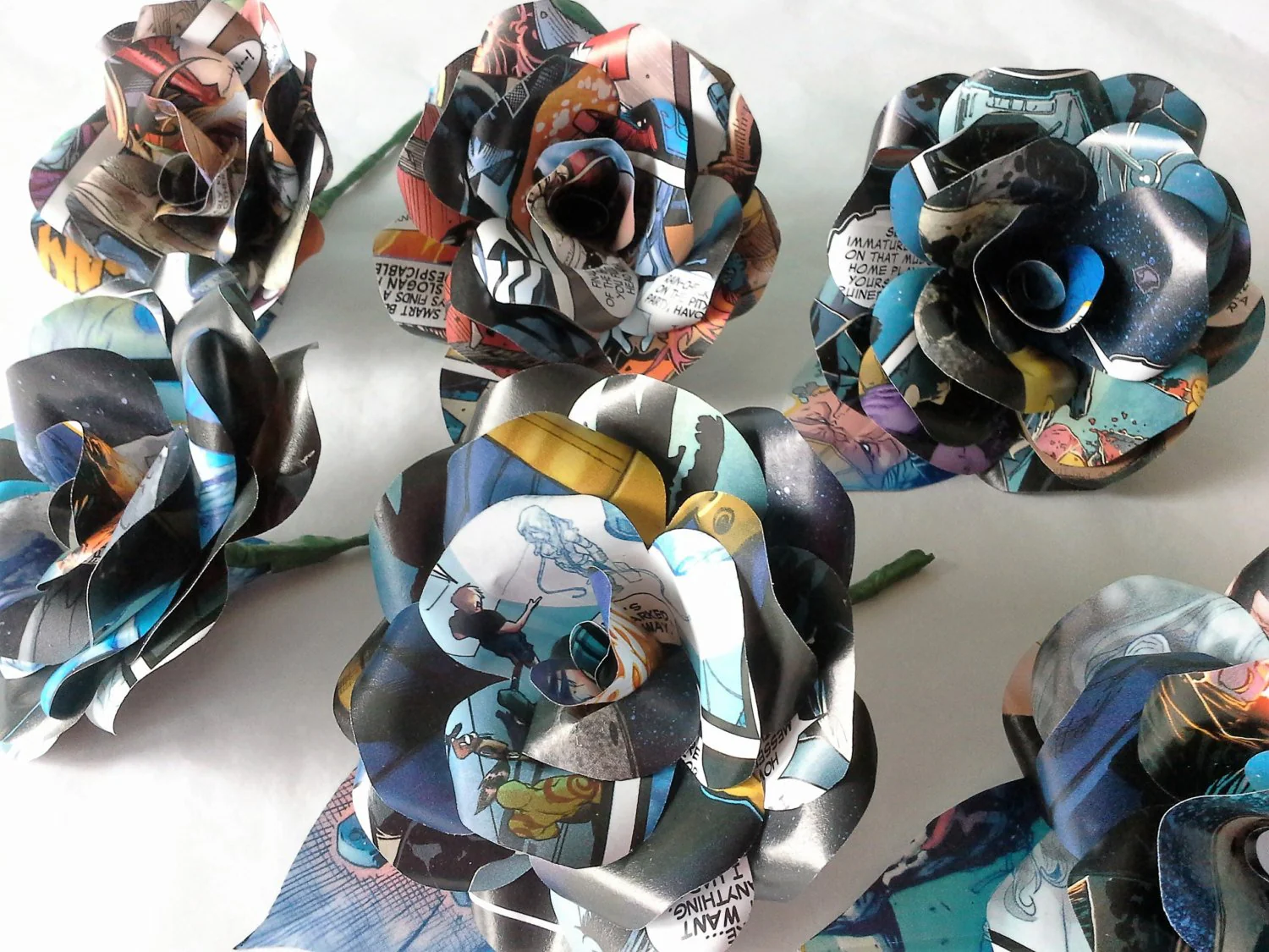 Comic Book Paper Flower Buttonholes / Boutonnieres - Image 4