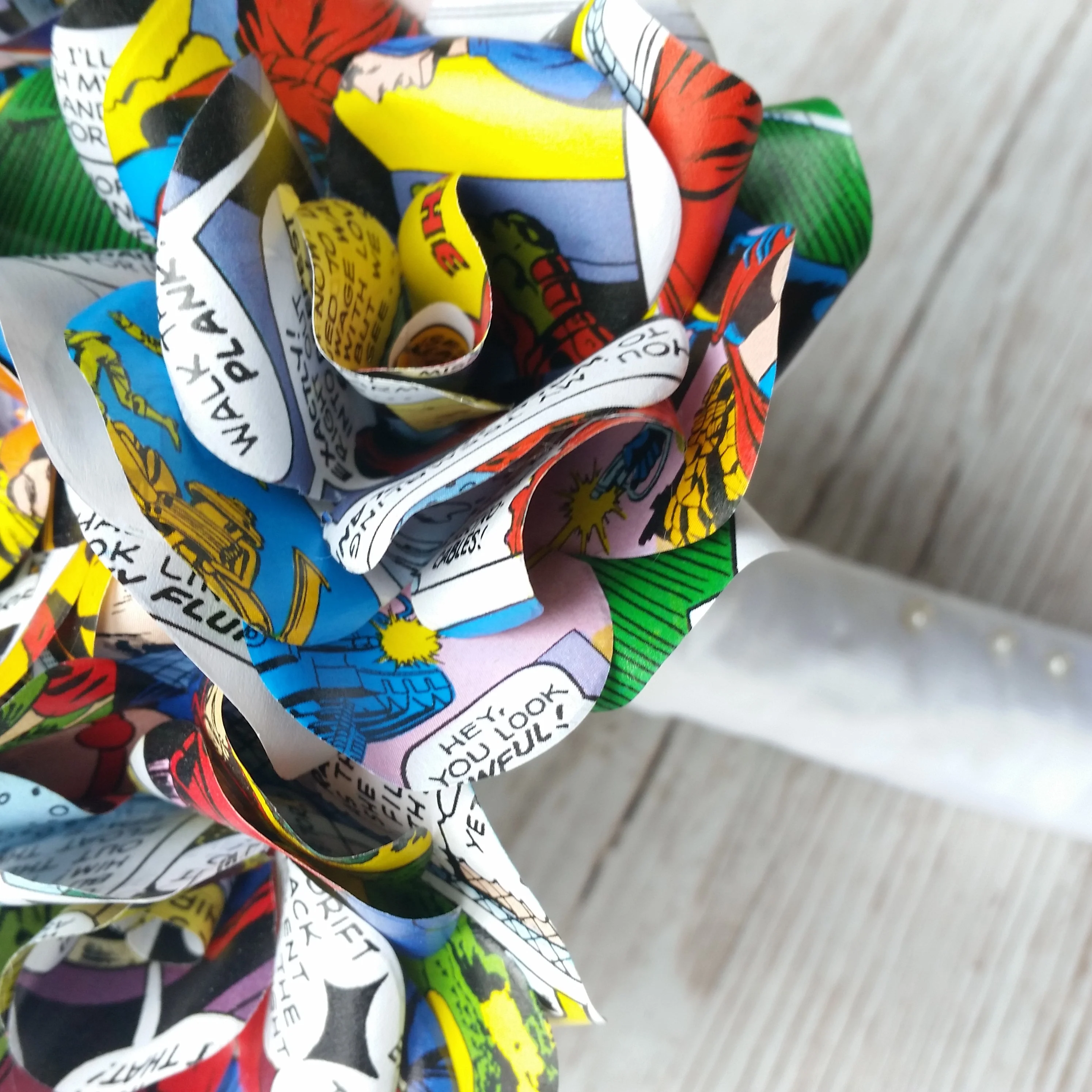 Comic Book Paper Flower Bridal Bouquet - Image 4