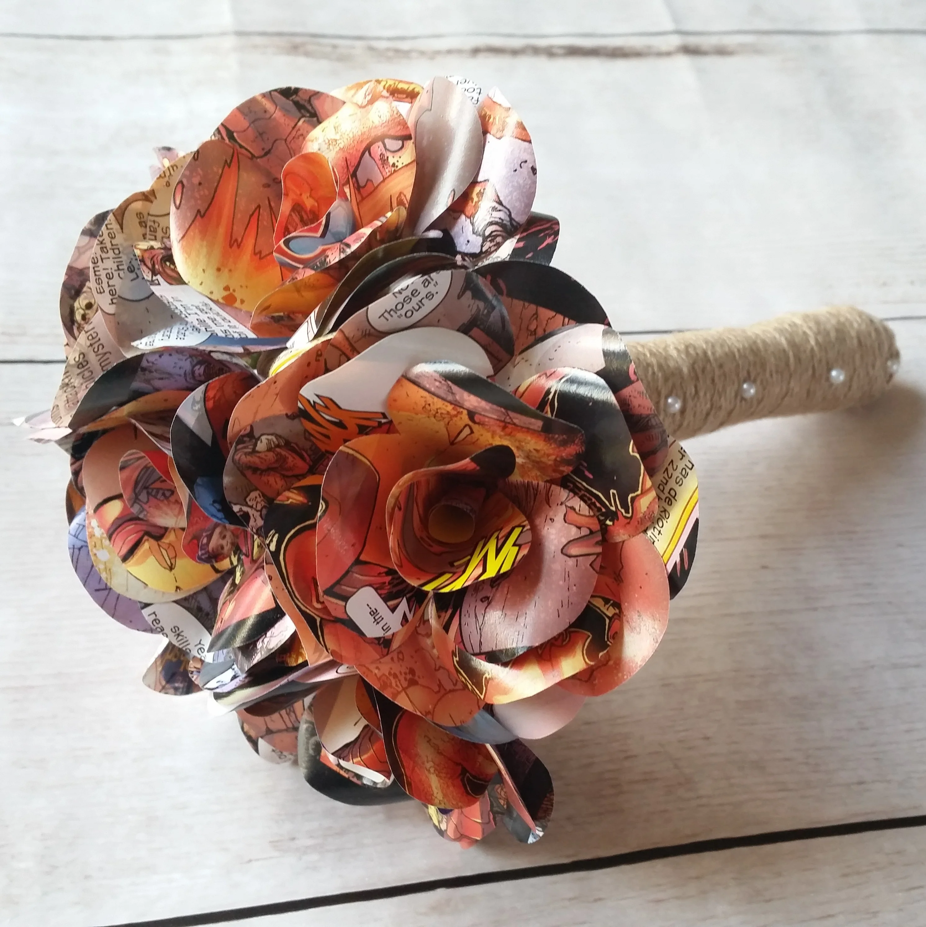 Comic Book Paper Flower Bridal Bouquet - Image 5
