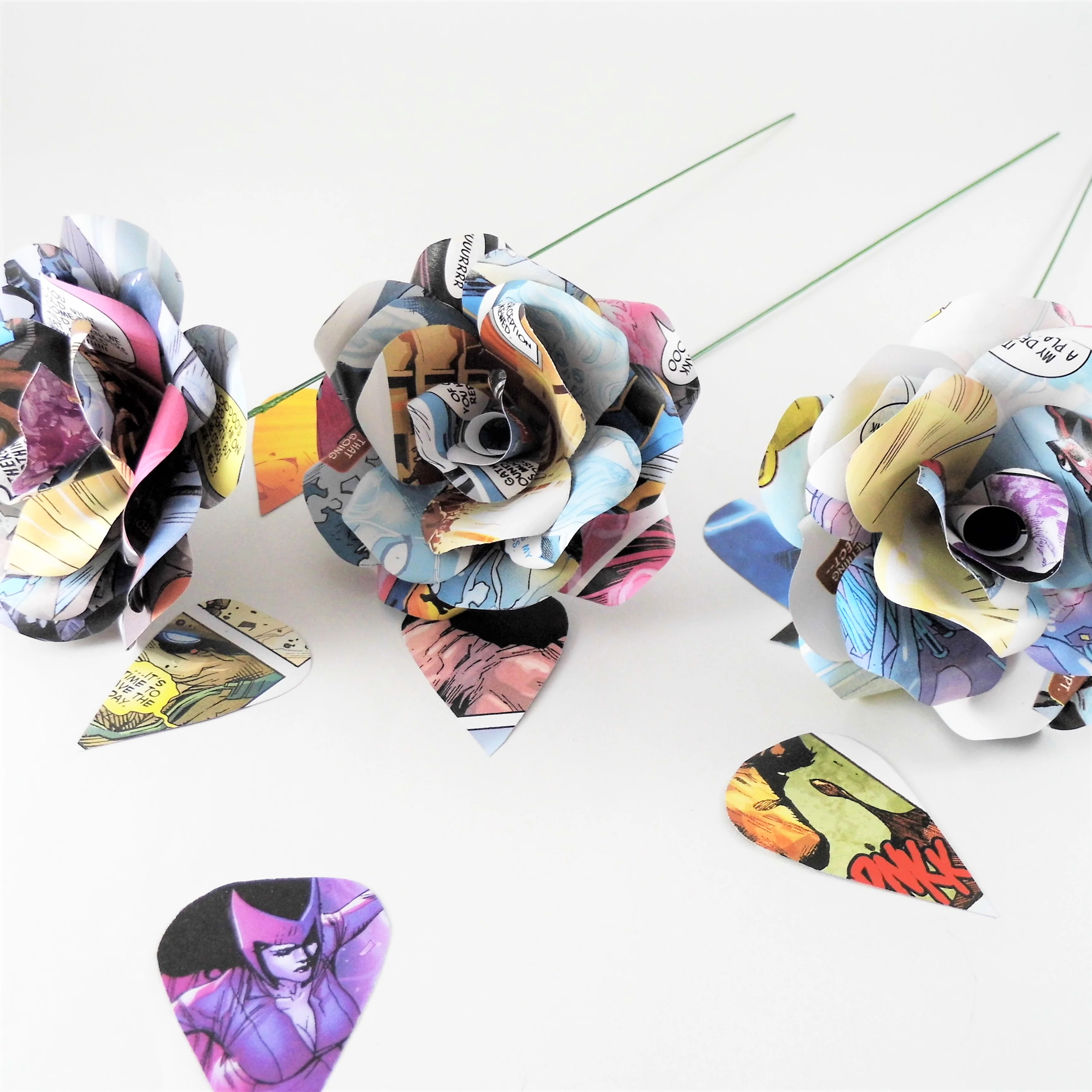 Comic Book Paper Flowers - Image 7