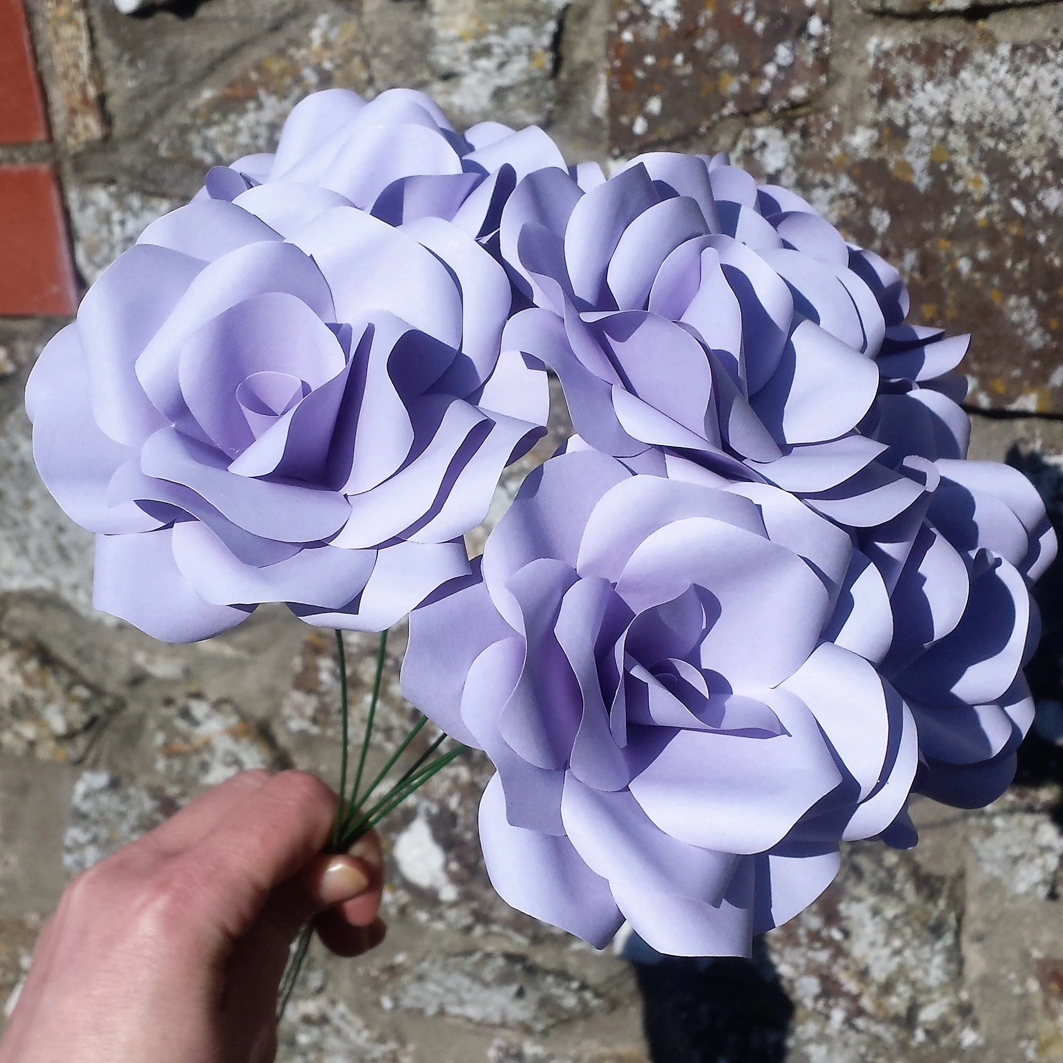 Lavender Colour Paper Flowers - Image 3