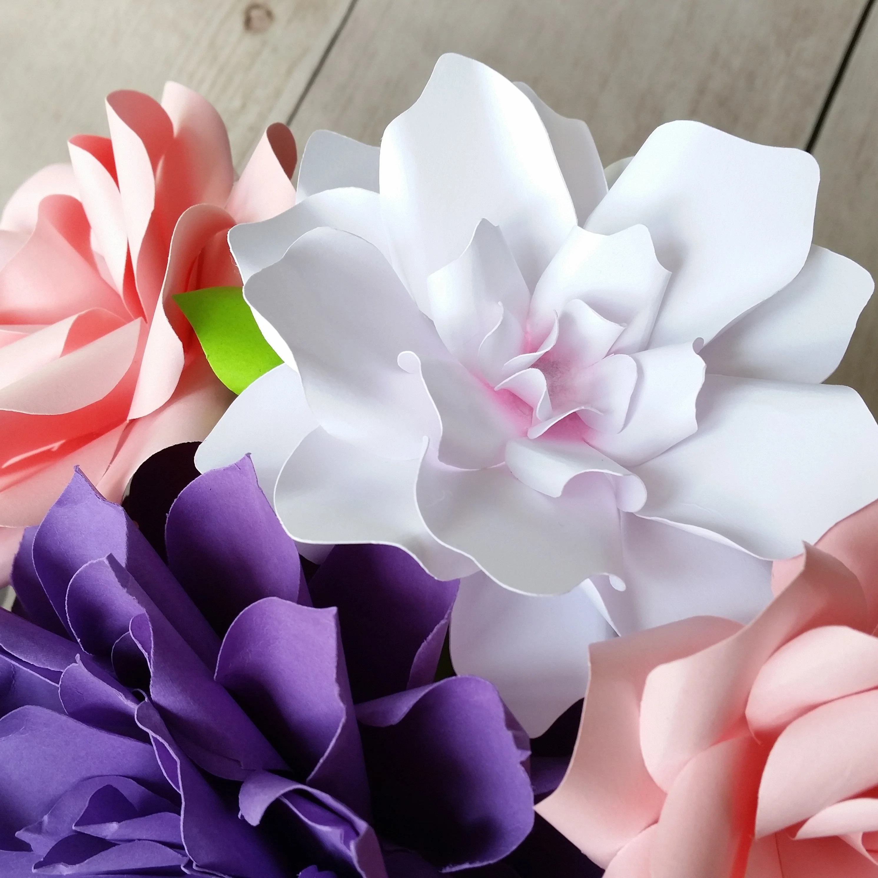 Mixed Paper Flower Bouquet - Rose - Gardenia - Dahlia -Alternative Forever Flowers - Image 4