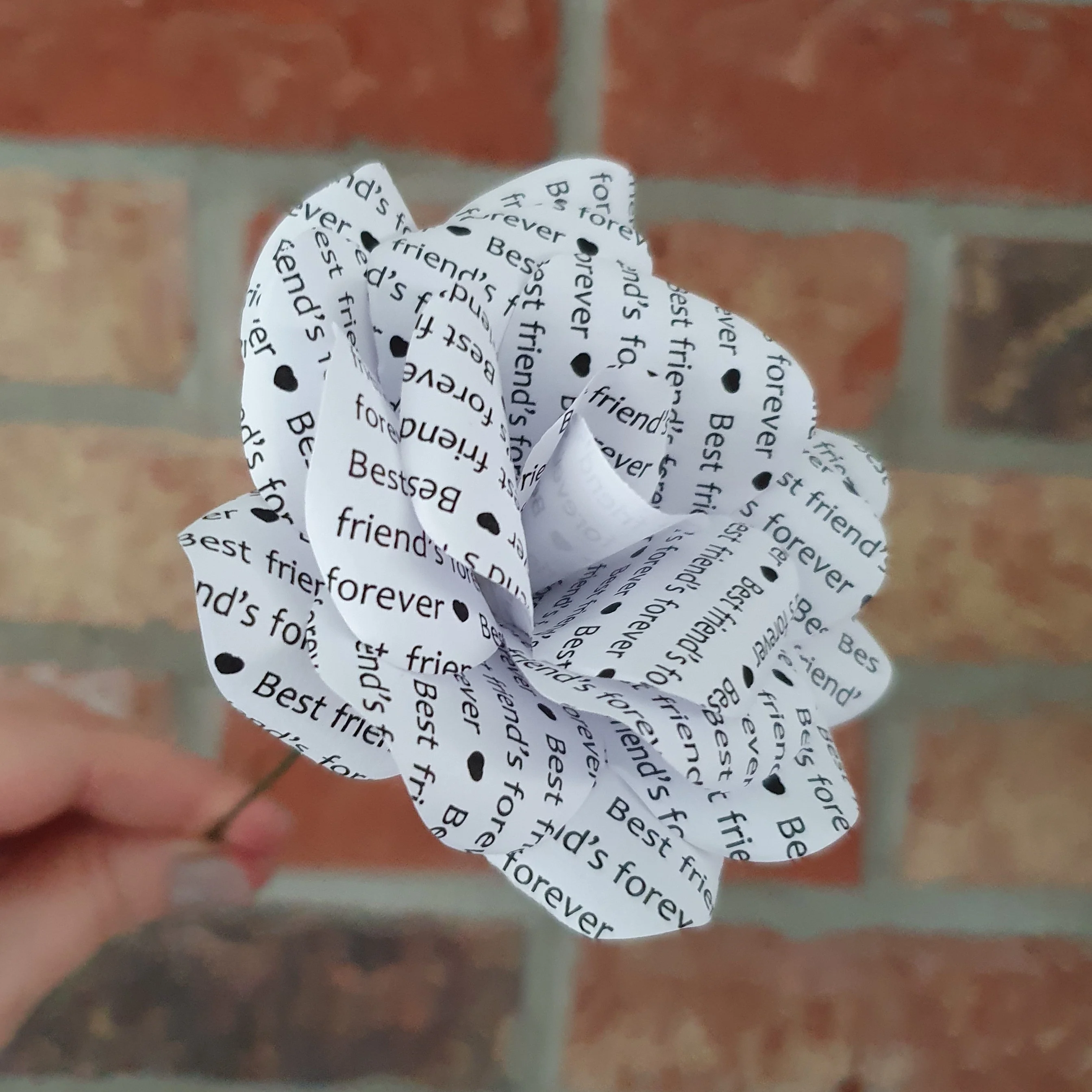 Personalised Message Paper Flowers - Image 3