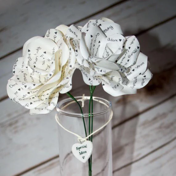 Personalised Message Paper Flowers - Image 4