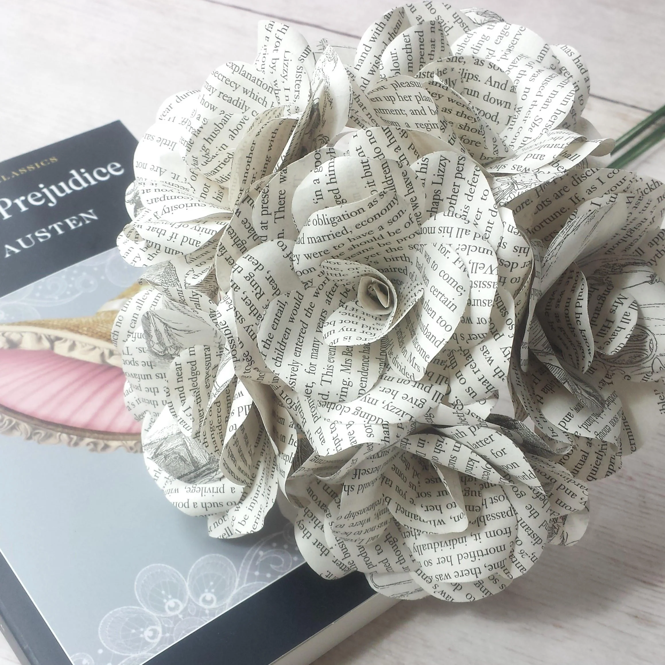 Pride and Prejudice Paper Flowers