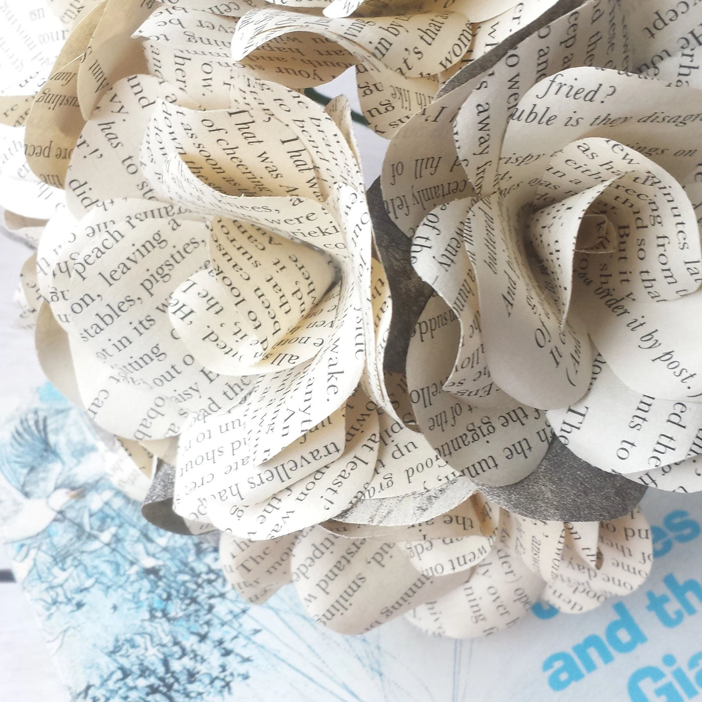 Roald Dahl Book Paper Flowers - Image 3