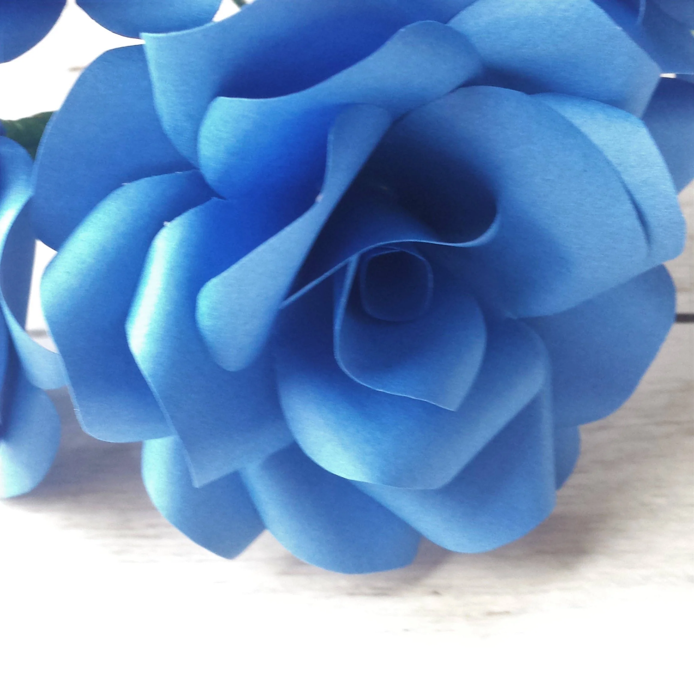 Royal Blue Paper Roses - Image 5