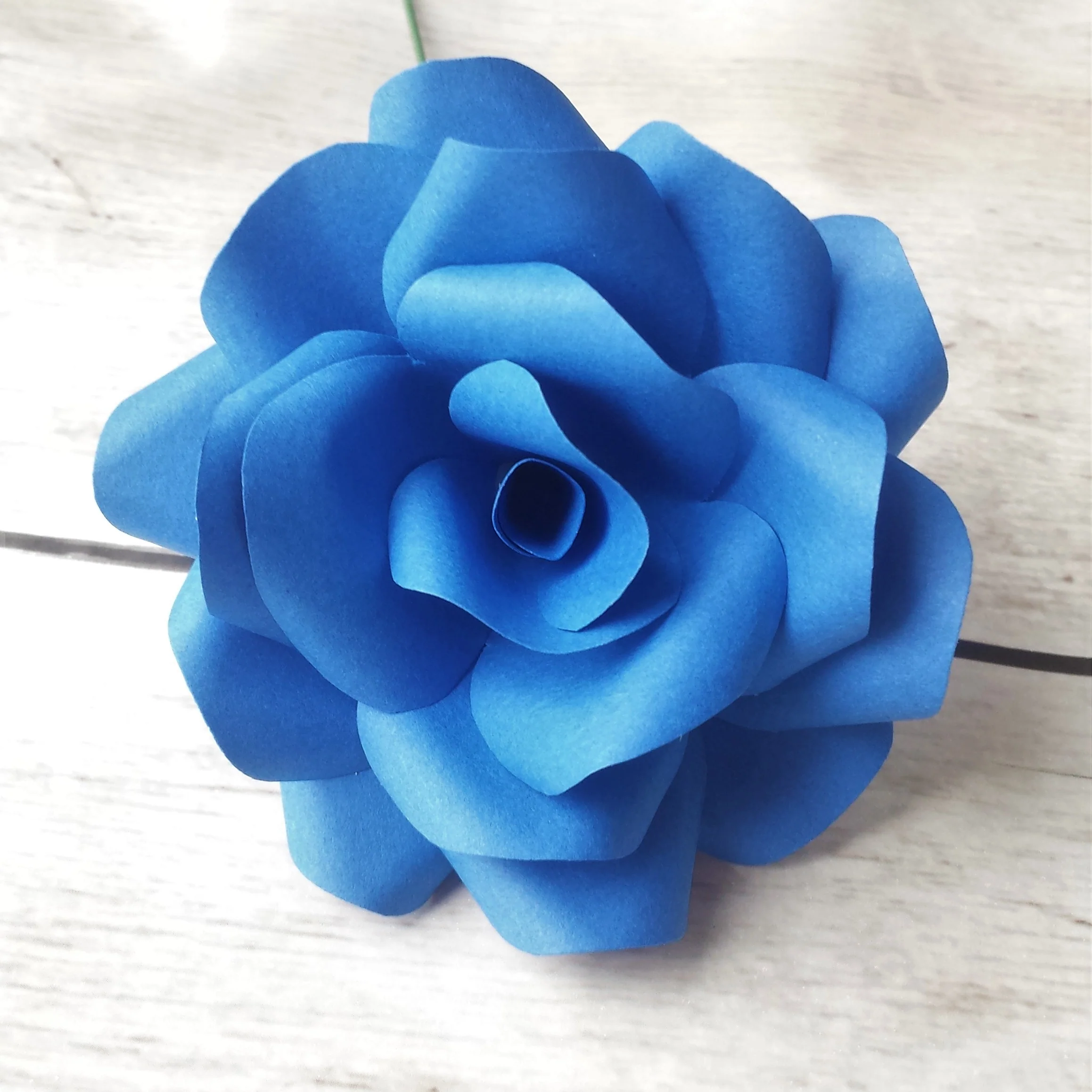 Royal Blue Paper Roses - Image 6