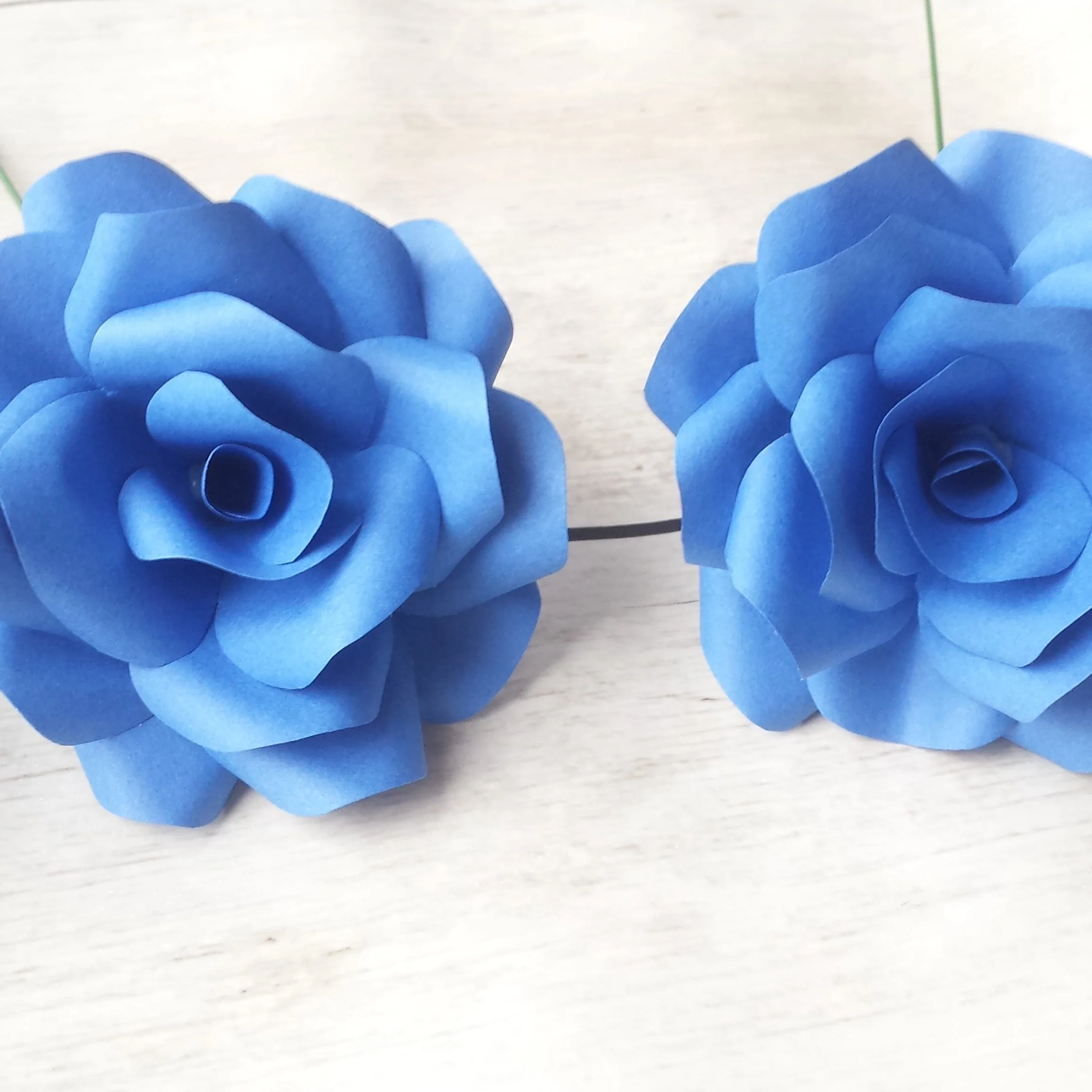 Royal Blue Paper Roses - Image 7