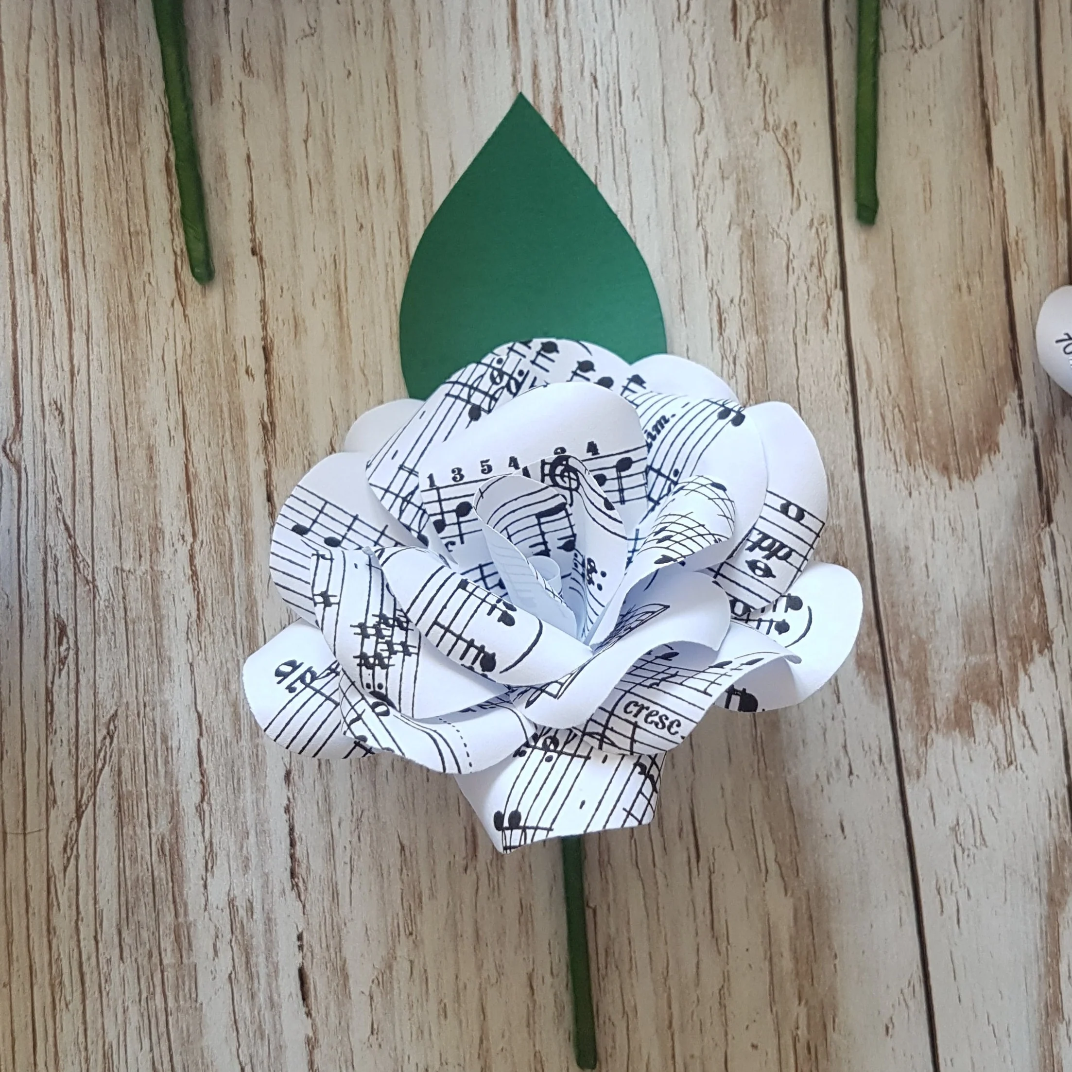Sheet Music Paper Flower Buttonholes / Boutonnières - Image 10