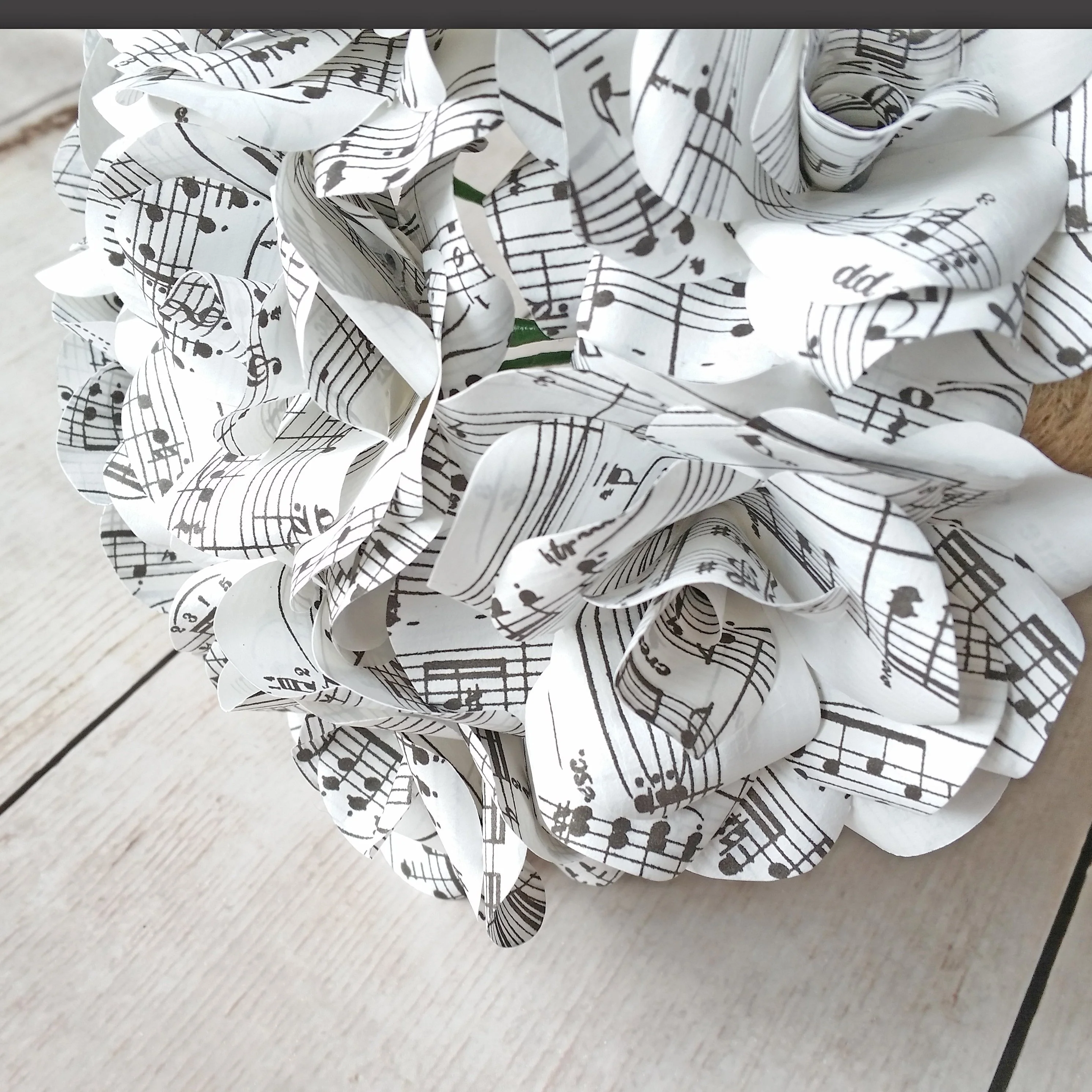 Sheet Music Paper Flower Wedding Bouquet - Image 5