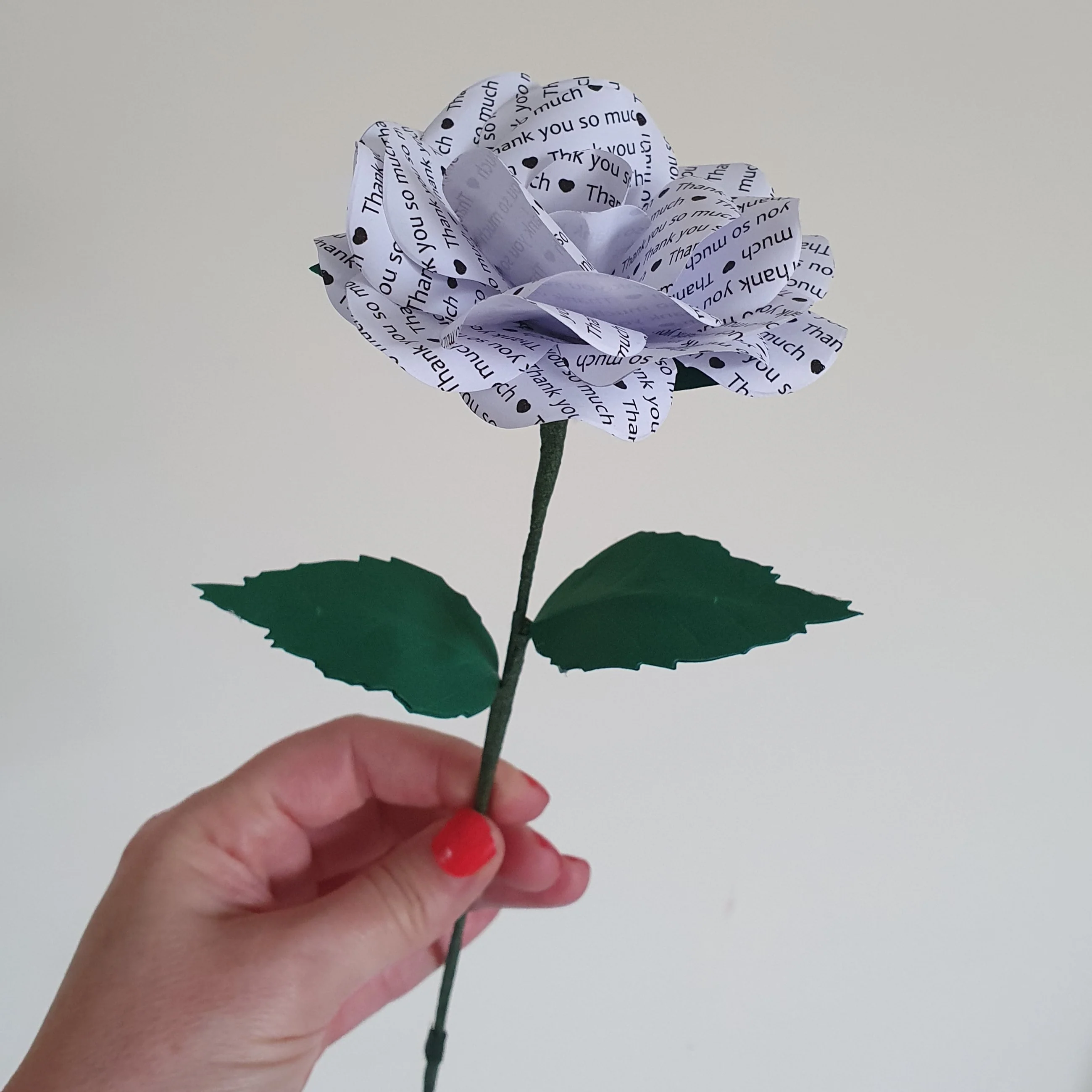 Single Personalised Message Paper Flowers - Image 7