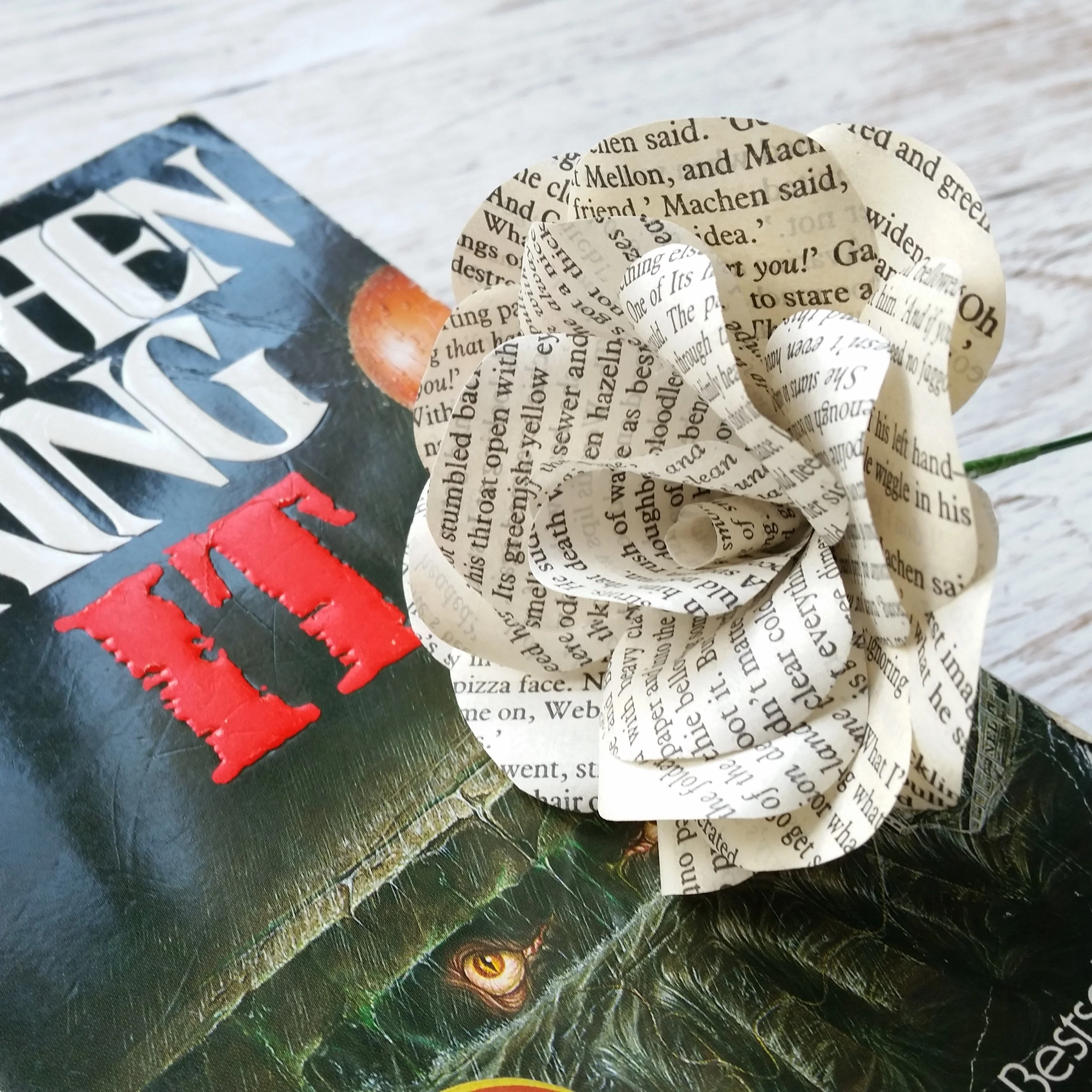Stephen King IT Book Paper Flowers - Image 5