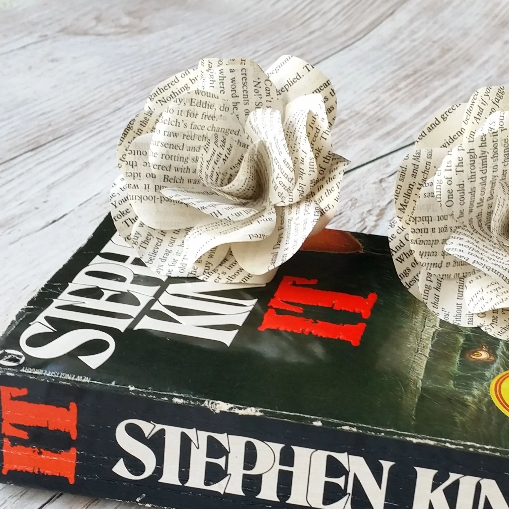 Stephen King IT Book Paper Flowers - Image 6