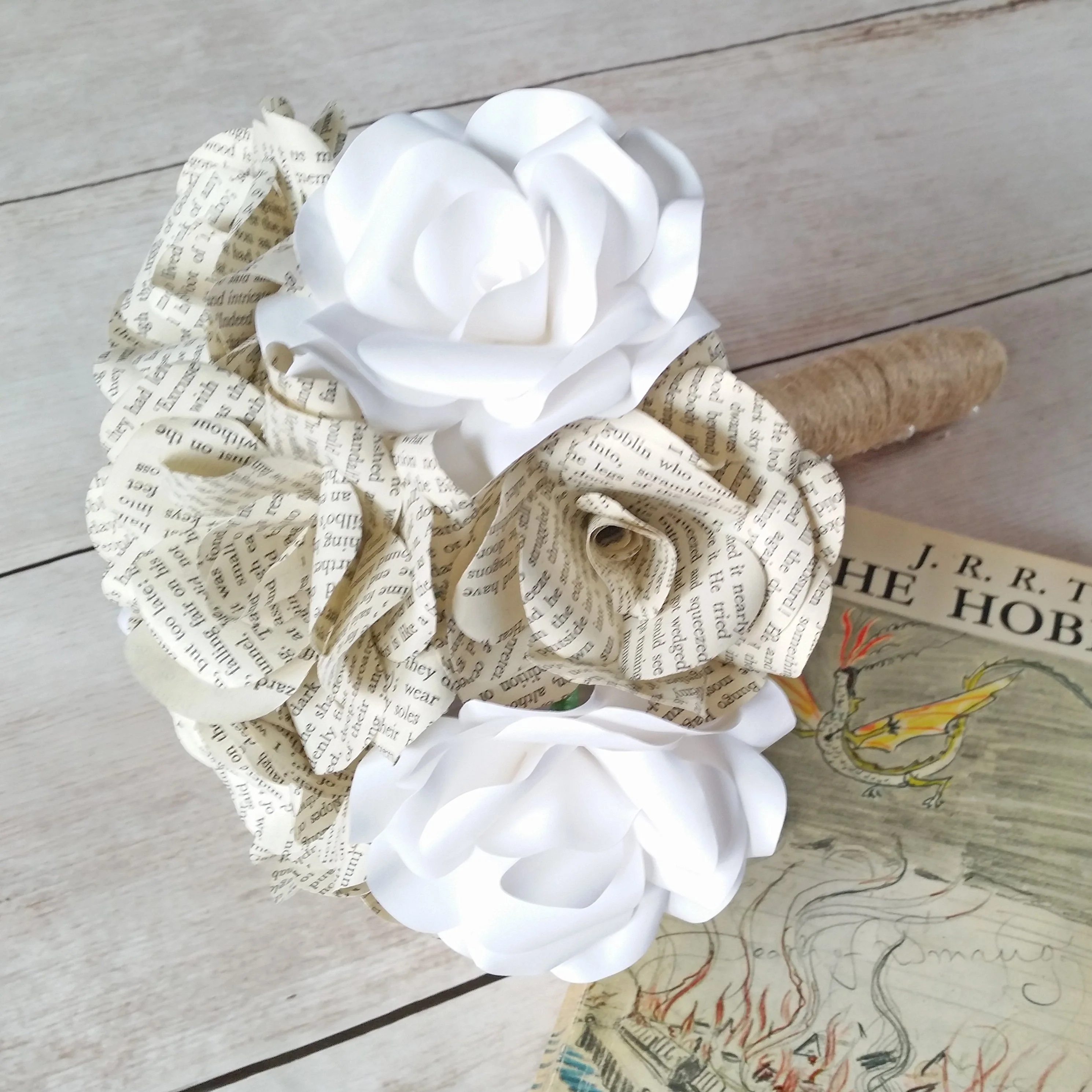 The Hobbit Paper Flower Bridal Bouquet - Image 4