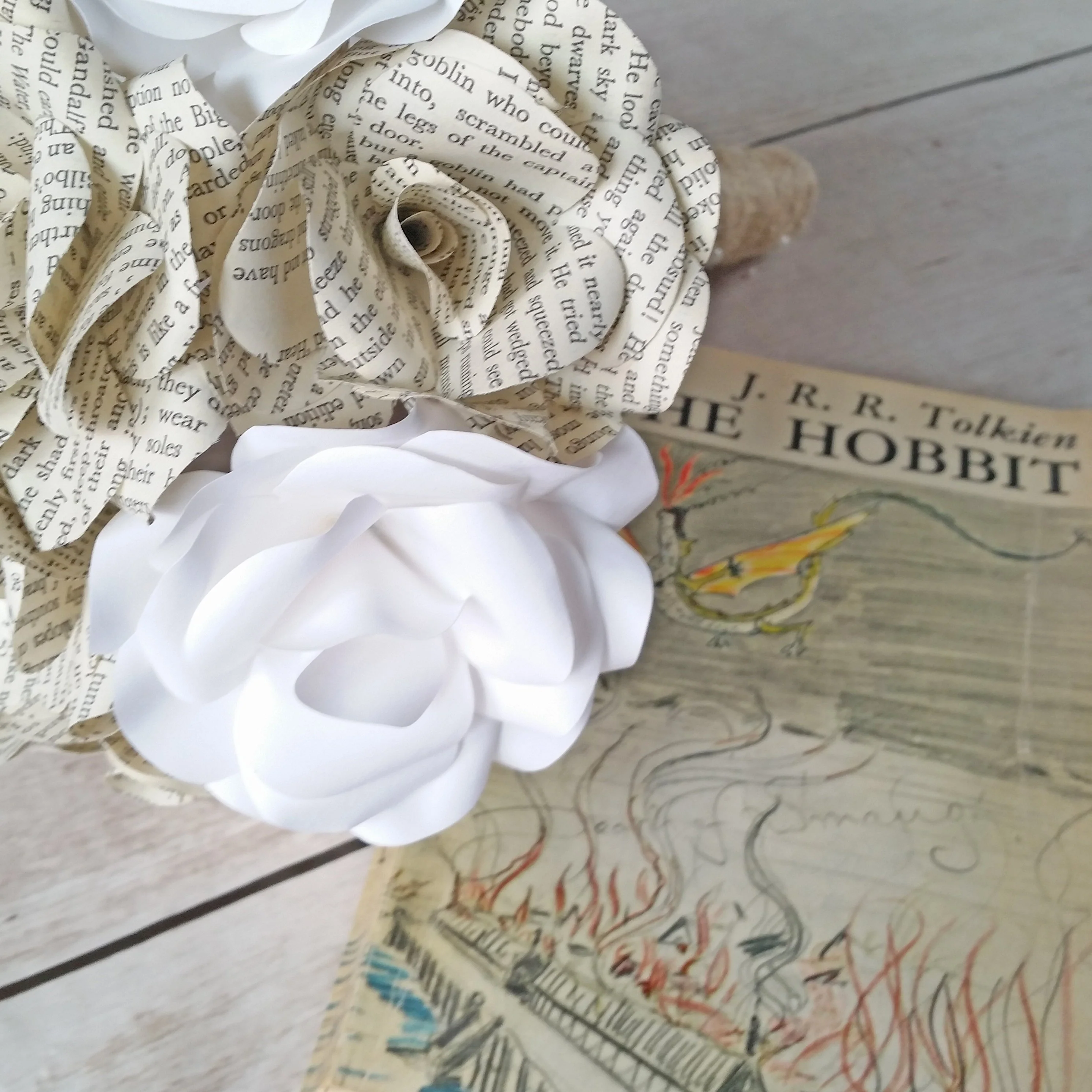 The Hobbit Paper Flower Bridal Bouquet - Image 5
