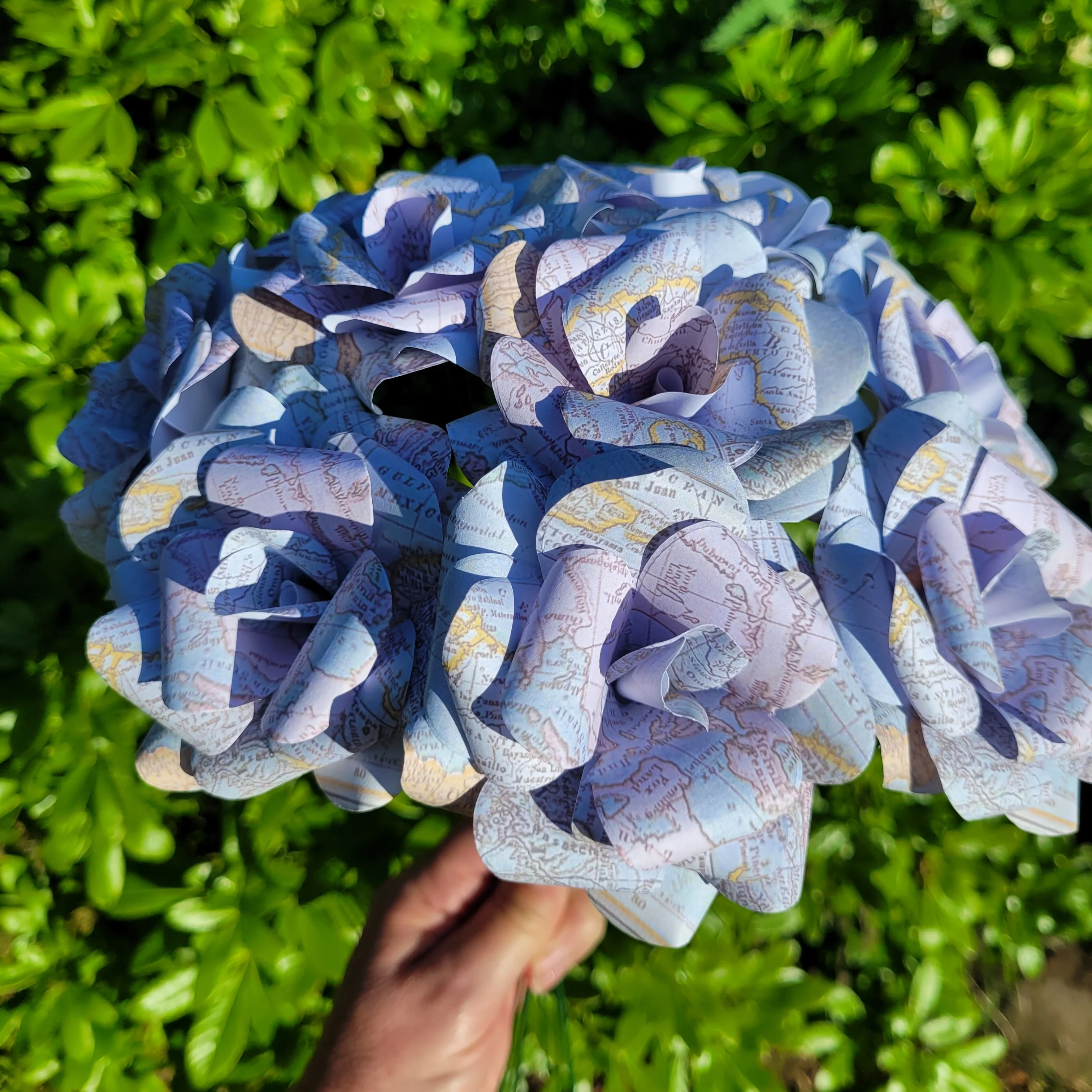 Travel Map Paper Flowers - Image 11